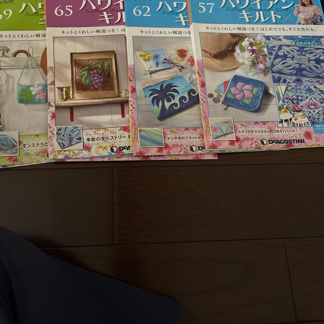 ハワイアンキルト　ヘリコニアのペンケース&季節のタペストリー秋&春他　全6作品分