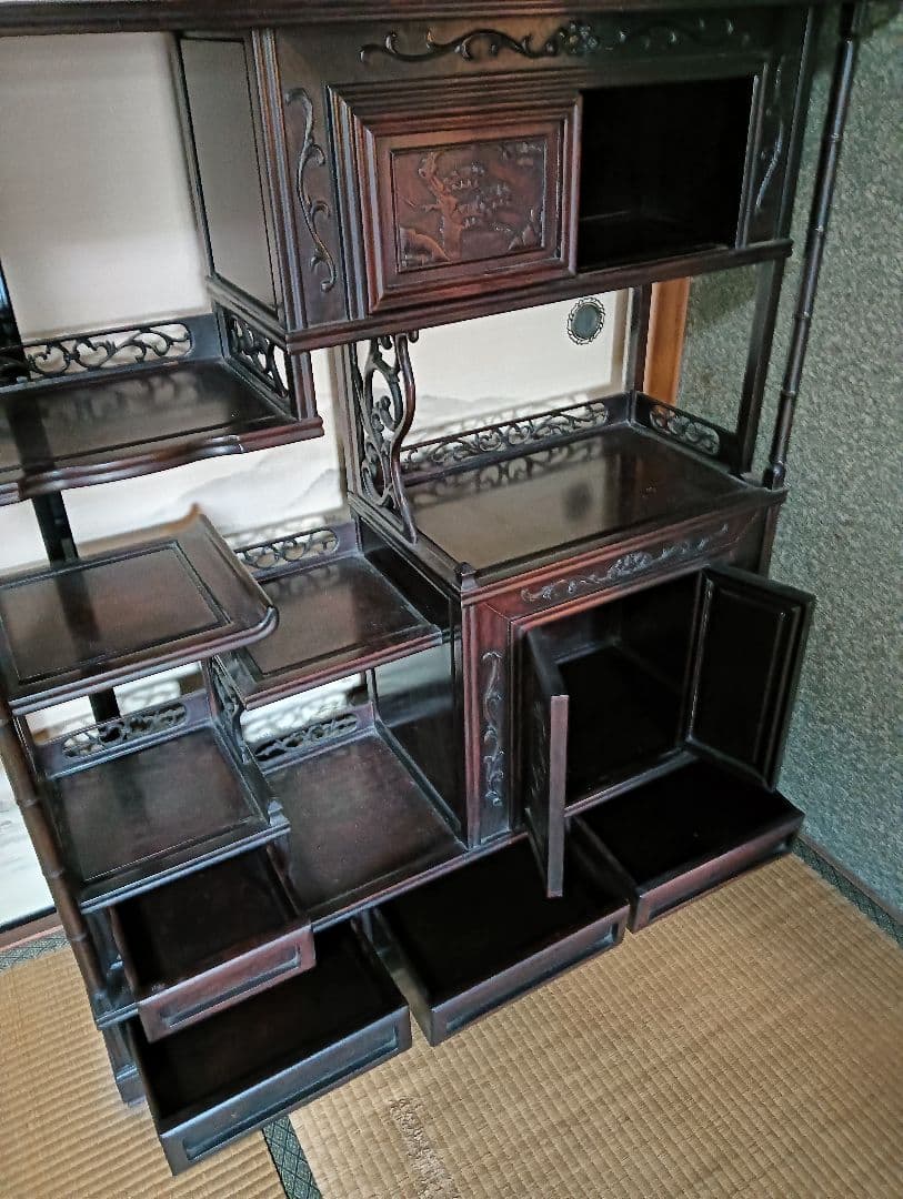 茶棚　茶箪笥　和タンス　アンティーク飾り棚