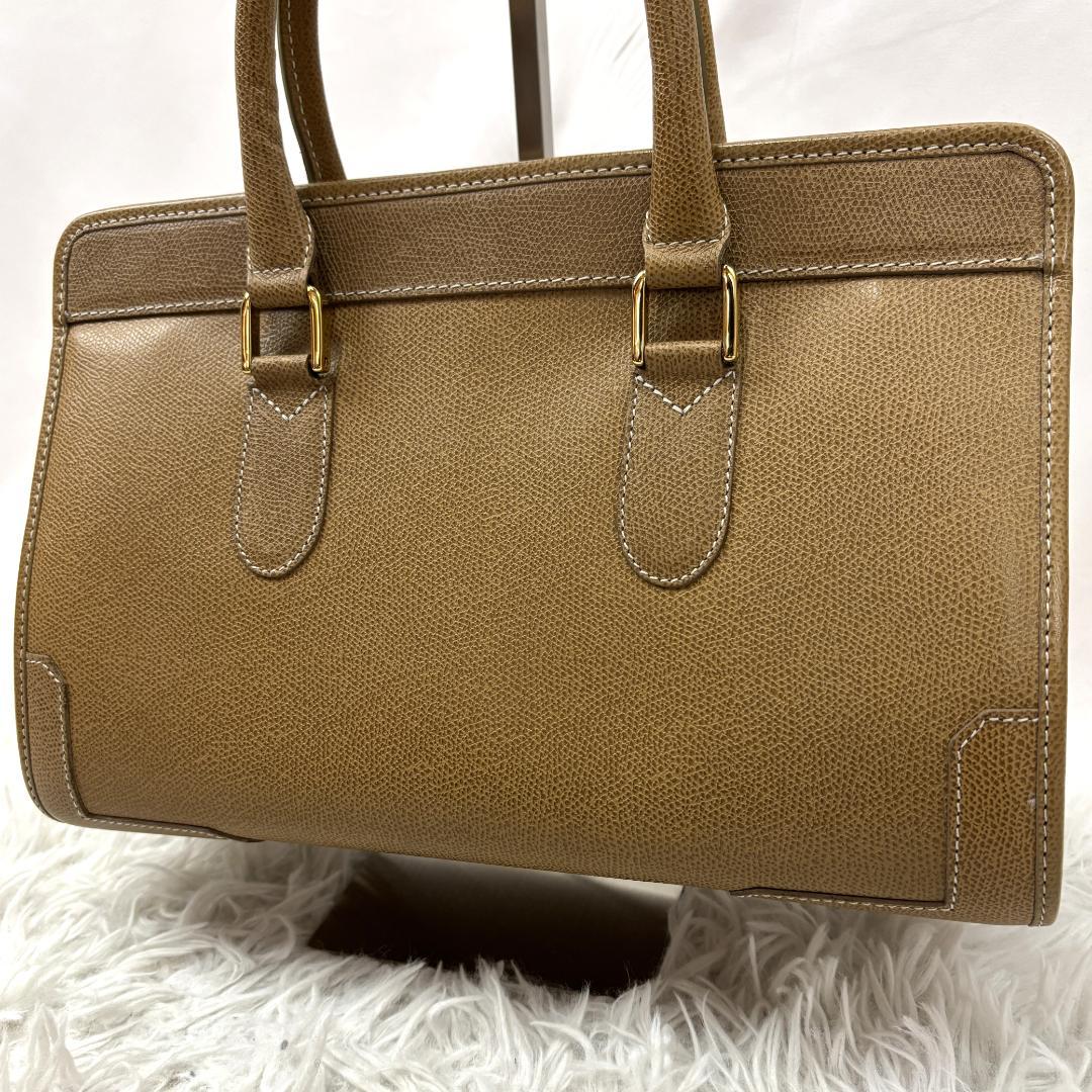 ☆希少カラー☆ モラビト　本革ターンロック　ハンドバッグ　トート　ゴールド金具