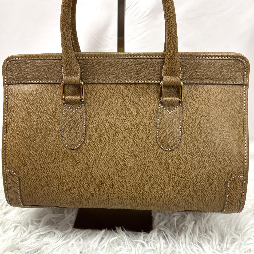 ☆希少カラー☆ モラビト　本革ターンロック　ハンドバッグ　トート　ゴールド金具