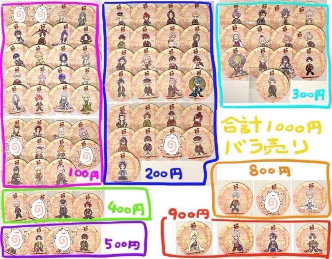 刀剣乱舞 アニカフェ コースター バラ売り