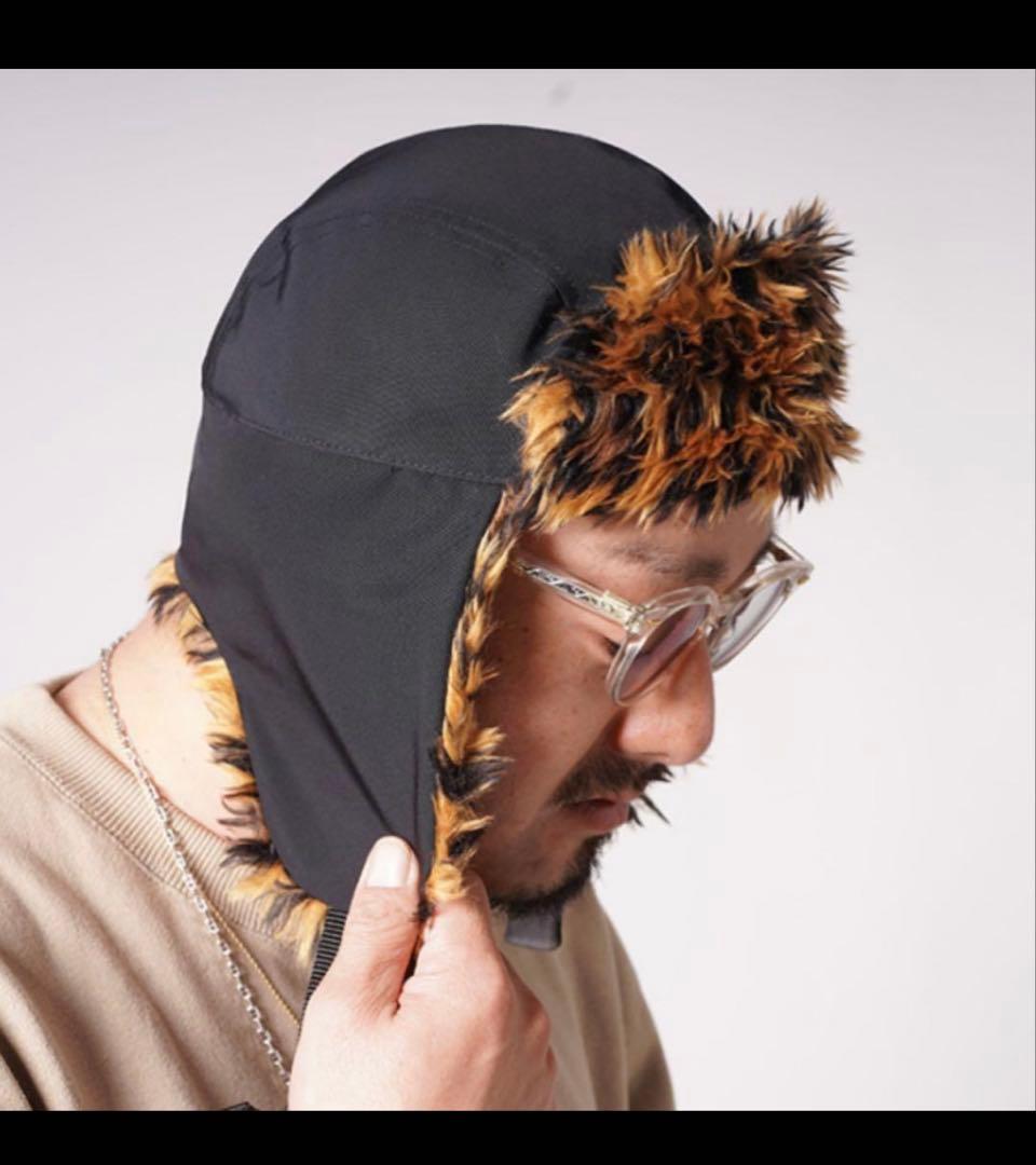 NASTOYS フライトキャップ ブラック&レオパード シガナイ　森下直哉着用