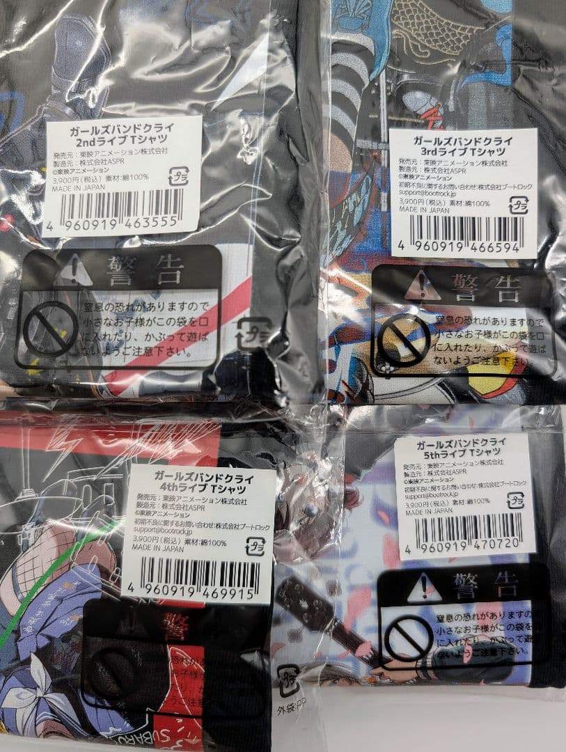 トゲナシトゲアリ 2nd〜5thワンマンライブTシャツセットガールズバンドクライ