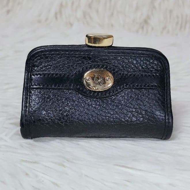 美品✨クリスチャン ディオール Dior ケース 小物入れ がま口 シボ革