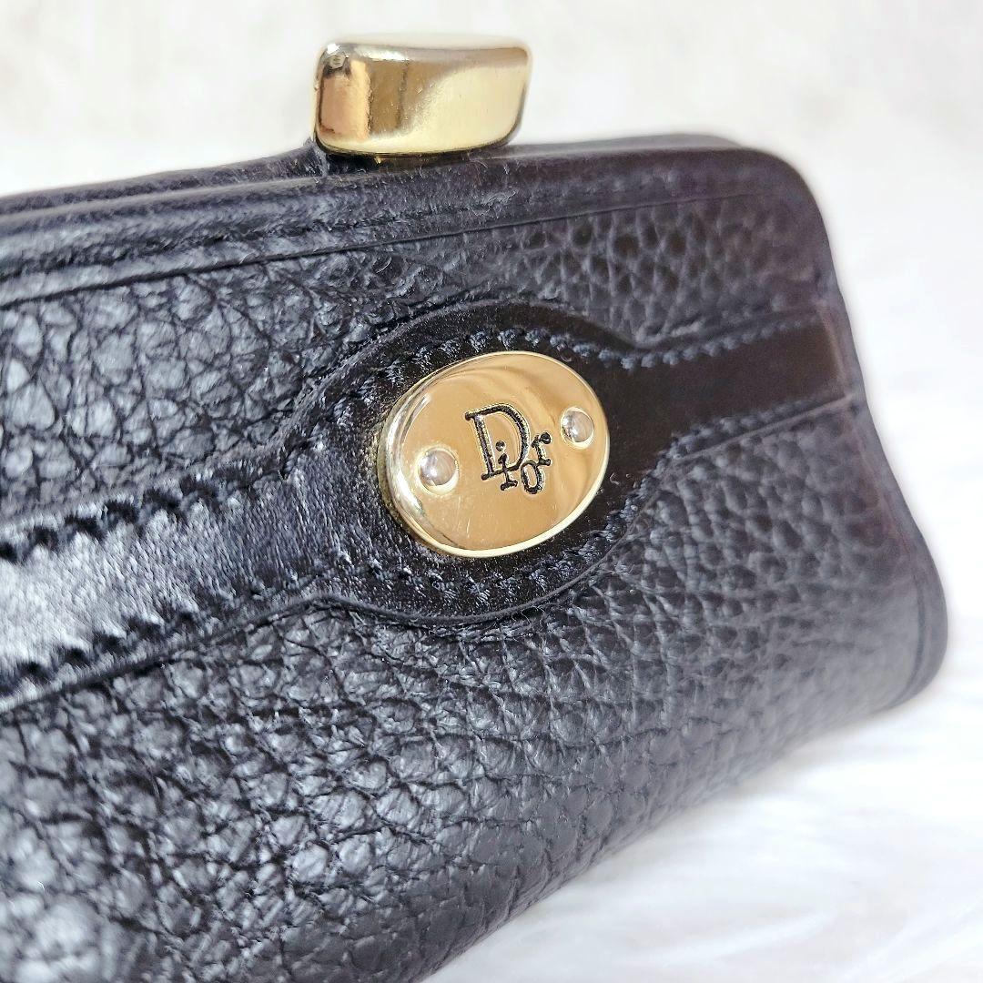 美品✨クリスチャン ディオール Dior ケース 小物入れ がま口 シボ革