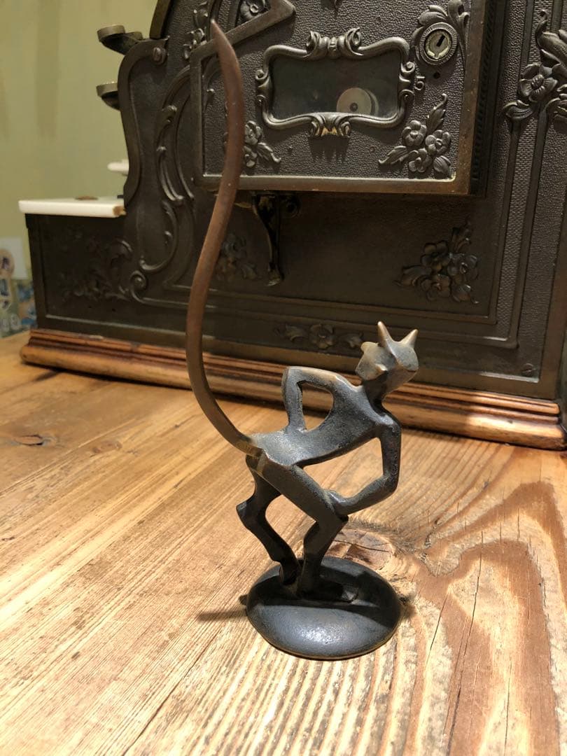 アンティーク　デビル　悪魔　ミッドセンチュリー　インダストリアル　スカルプチュア