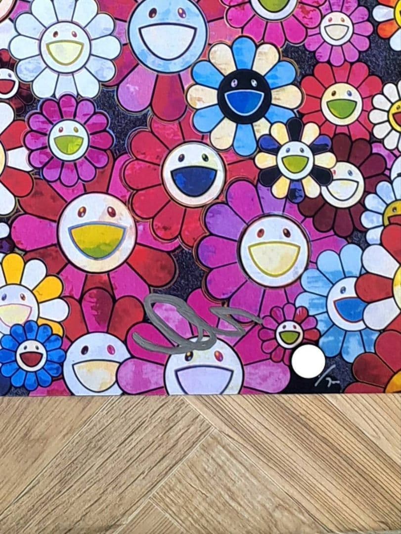 村上隆　花畑　ピンク　ポスター　アート　人気画家　(草間彌生　奈良美智)