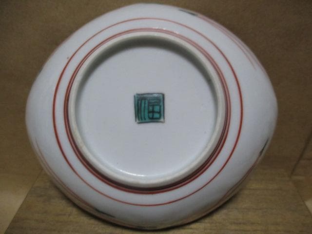 古九谷色絵端皿　古箱付き　R8-3