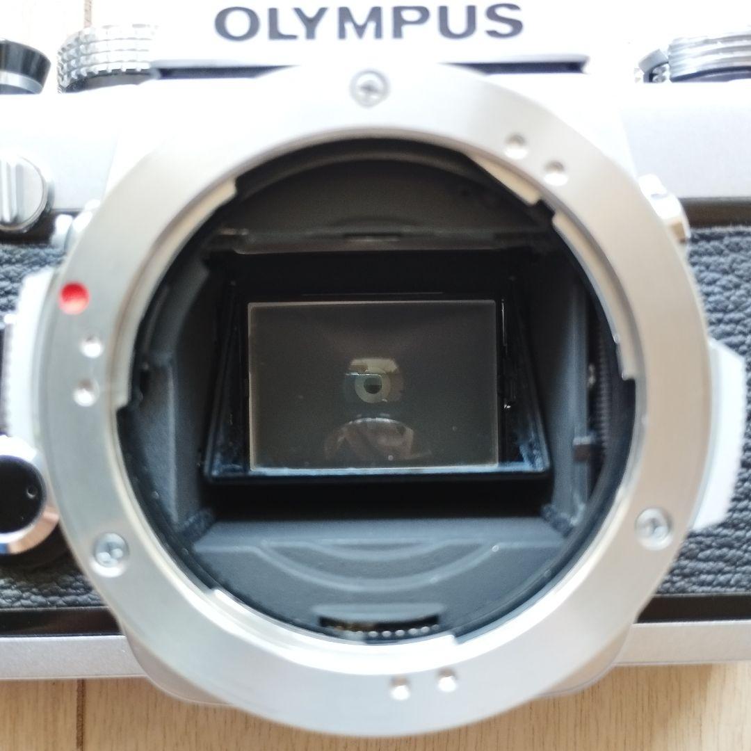 【美品】オリンパス　OM-1N シルバー　50mmF1.8レンズ、本革ケース付き