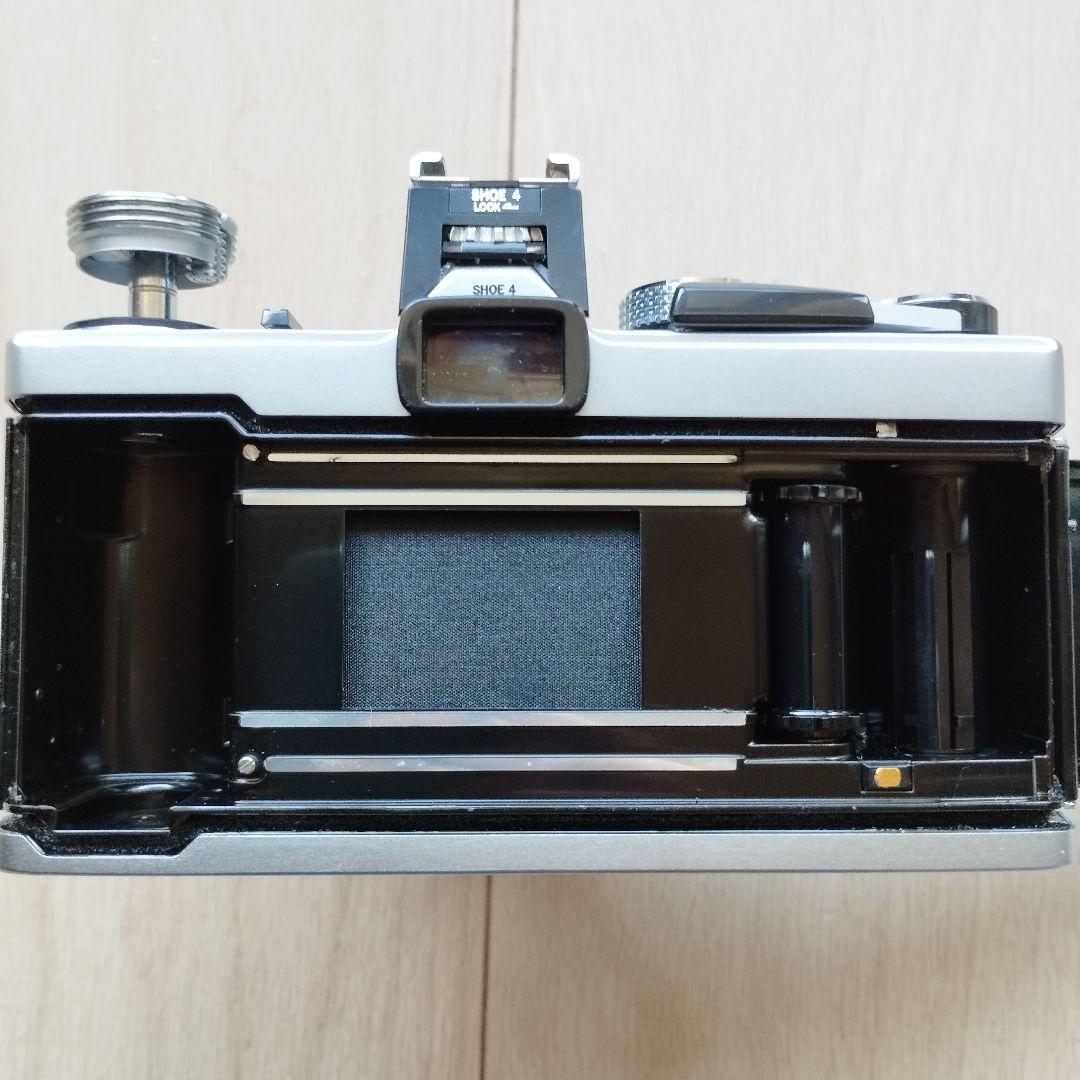 【美品】オリンパス　OM-1N シルバー　50mmF1.8レンズ、本革ケース付き