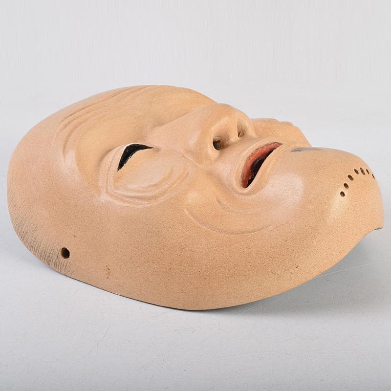 能面　能楽　雅楽　木彫　姥面　V　R9454