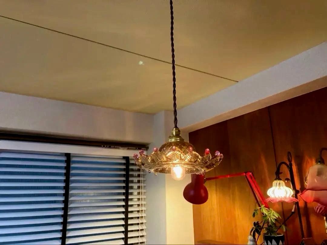 （専用）ムラーノガラス　【王様の帽子】　アンティーク　ランプシェード　1920年