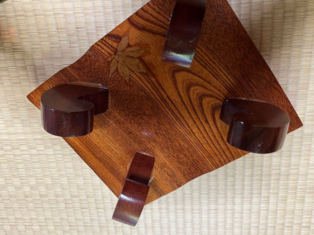 昭和レトロ　天然木 飾台 花台 香炉台 盆栽台 木彫　一点物