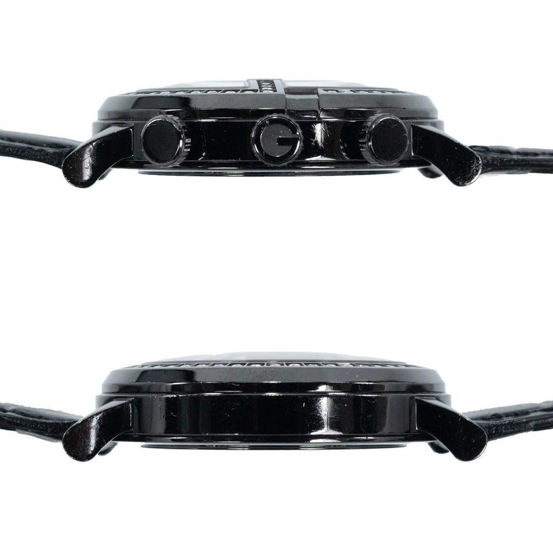 グッチ 腕時計 メンズ Gクロノ 黒 クロノグラフ ダイヤモンドベゼル マーク