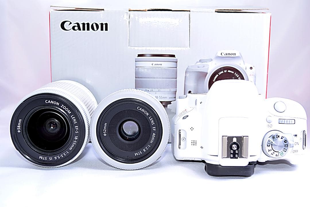 Canon kiss x7☆希少ホワイト☆スマホに転送☆高性能レンズ！