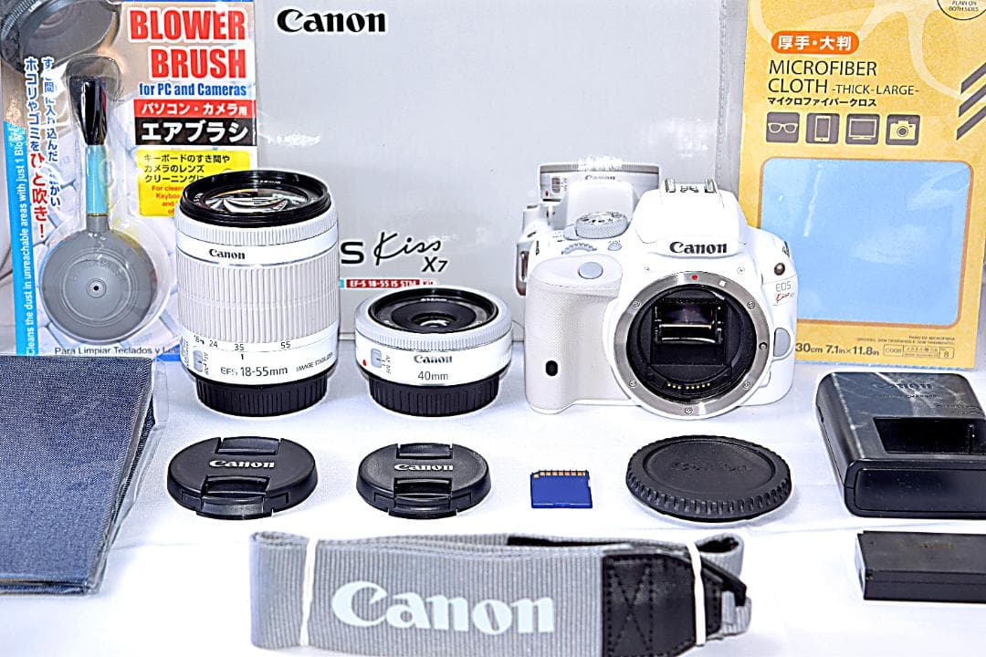 Canon kiss x7☆希少ホワイト☆スマホに転送☆高性能レンズ！