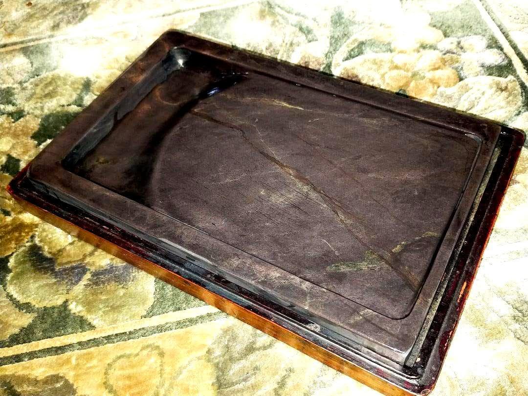 ♥中国　端渓　硯　3.6ｋｇ　端渓硯　老坑　水巌　火捺