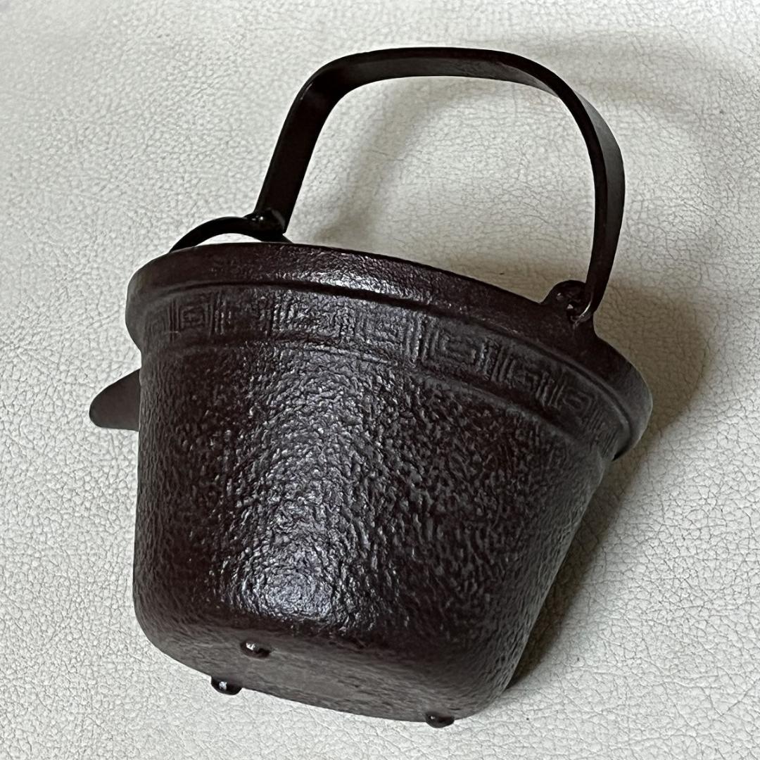 文映 銚子 共箱 瓢蒔絵 替蓋付 鉄製 燗鍋 酒次 酒器 【k3523】