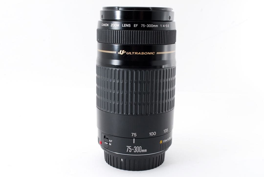 望遠レンズ☆フード付き☆一眼レフ カメラCanon EF75-300㎜