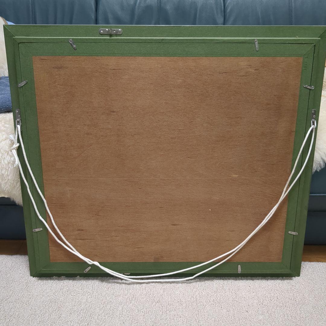 油絵　油彩画　あじさい　アジサイ　紫陽花　額縁入り　肉筆サインあり