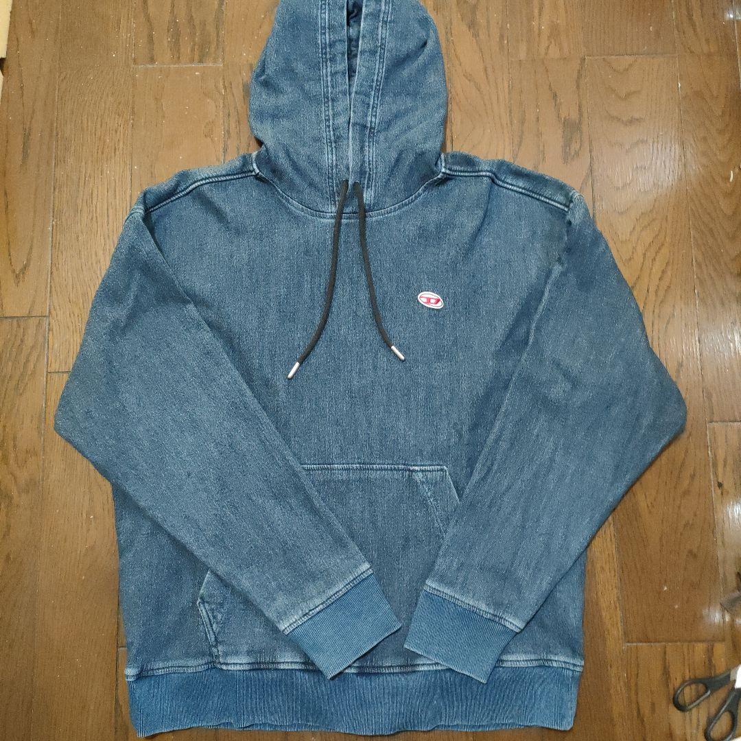 ディーゼルデニムスエットフード付きパーカー