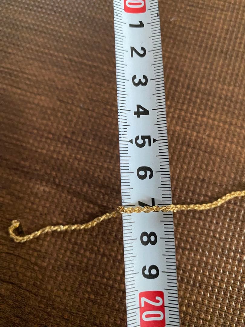 18金ロープチェーンブレスレット