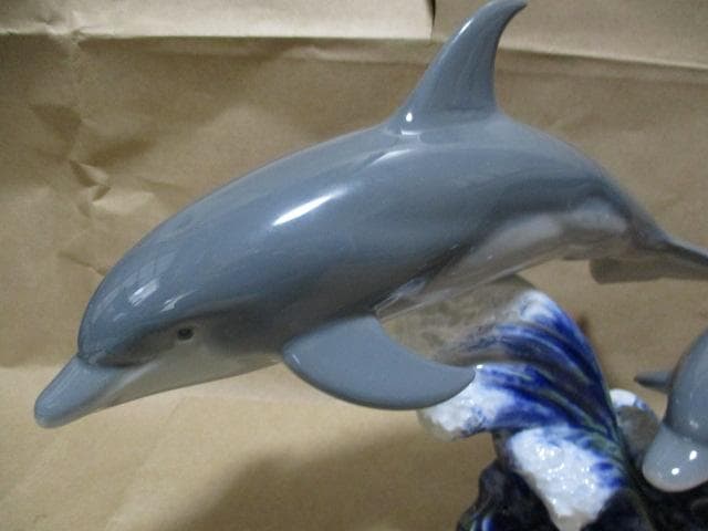 リアドロ　フィギュア　踊るドルフィン　共箱　K49-2