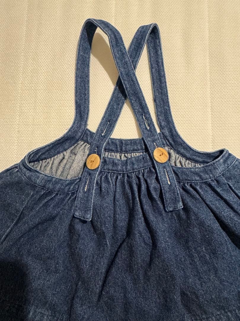 soor ploom eloise デニム 吊りスカート 2~3y