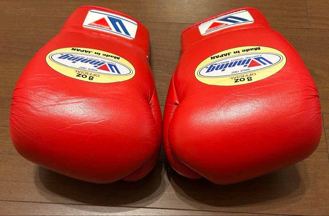 【極美品】winning　8oz　グローブ　レッド　正規品　MS-200