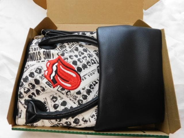 未使用　ローリングストーンズ　ボストンタイプバッグ　黒系