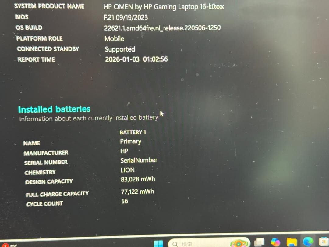 Windowsノート本体 HP OMEN16 Core i7-12700H 16-k0059TX