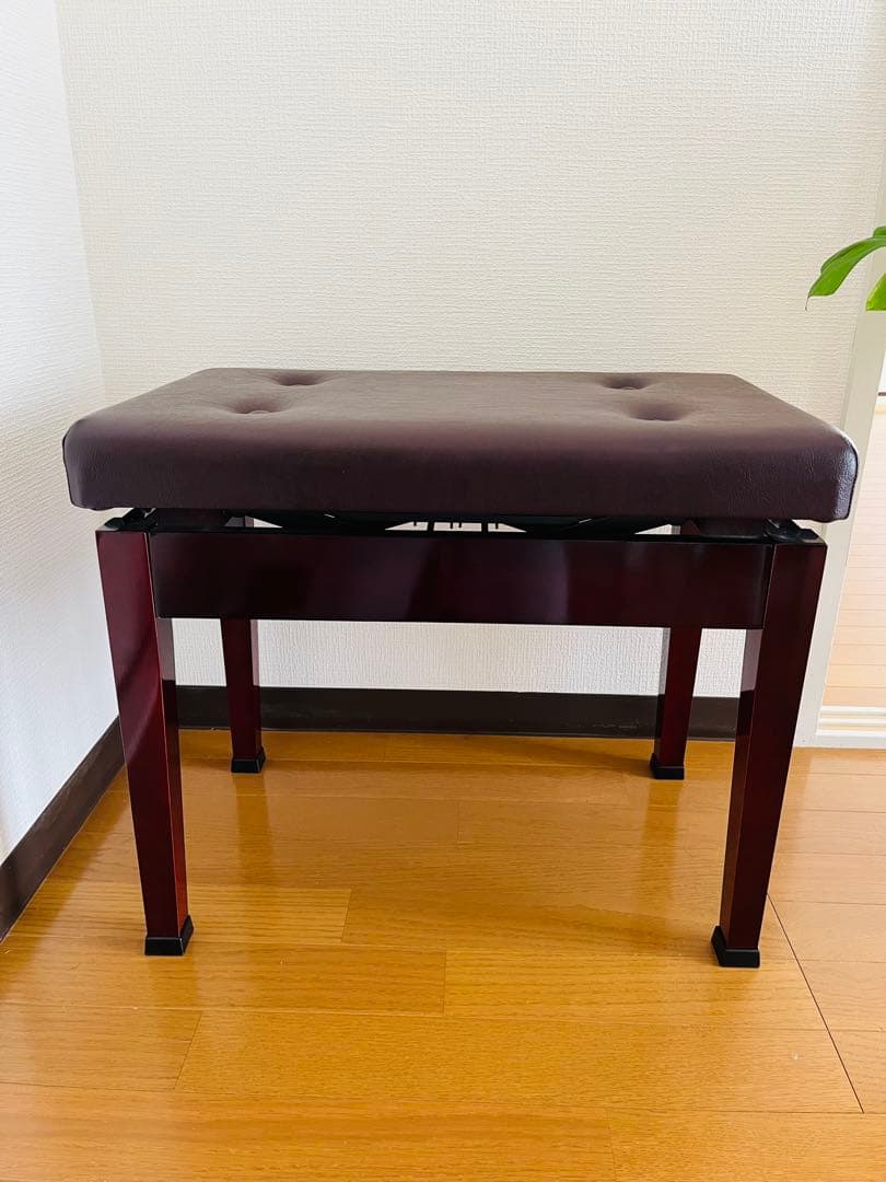 【新品】ピアノ椅子　ブラウン　高さ調整可　スツール