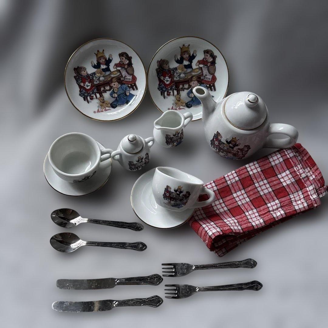 ロイターポーセリン×ケテクルーゼ ミニチュアティーセット ドイツ製ヴィンテージ