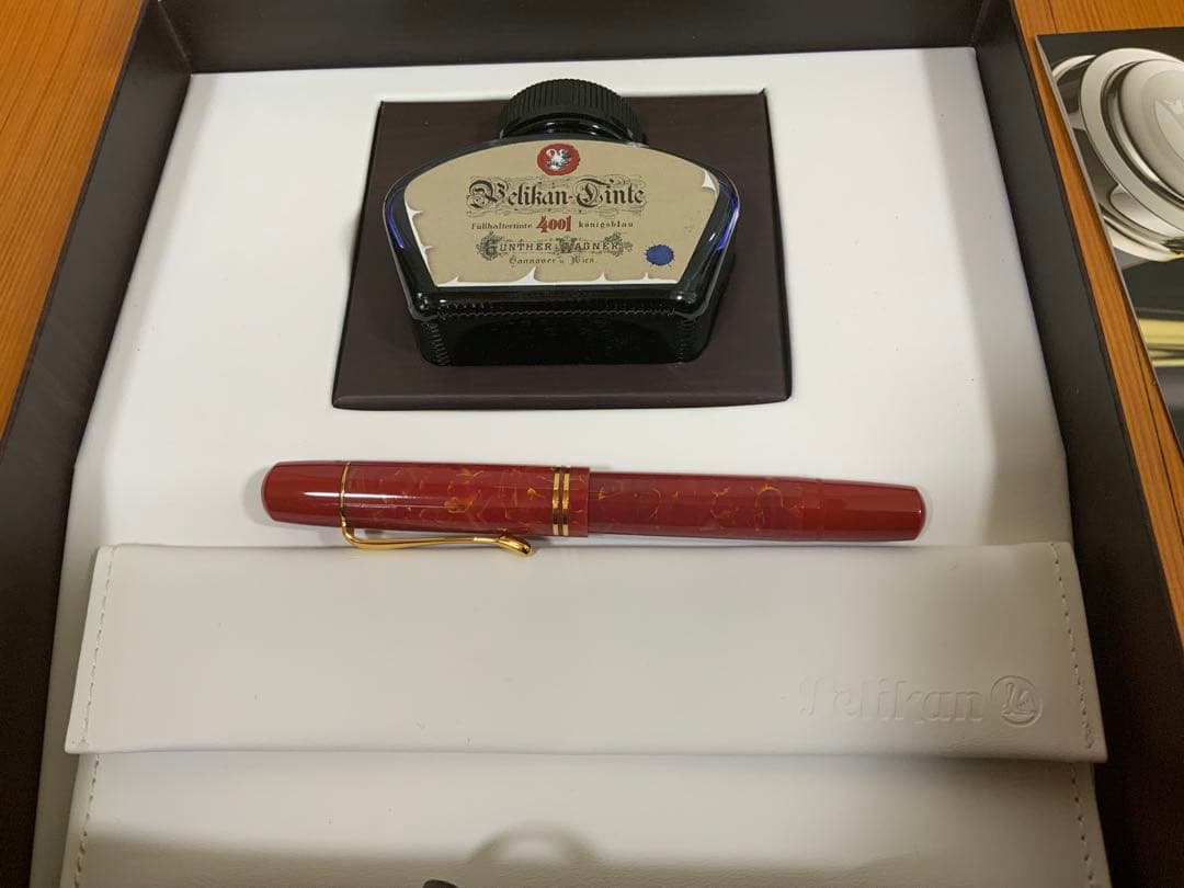 Pelikan 万年筆 限定 M101 ブライトレッド インク付き