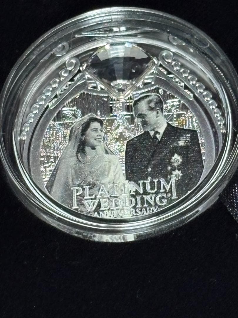 【新品/未使用】2017年 英国プラチナ結婚記念日 1oz プルーフ銀貨