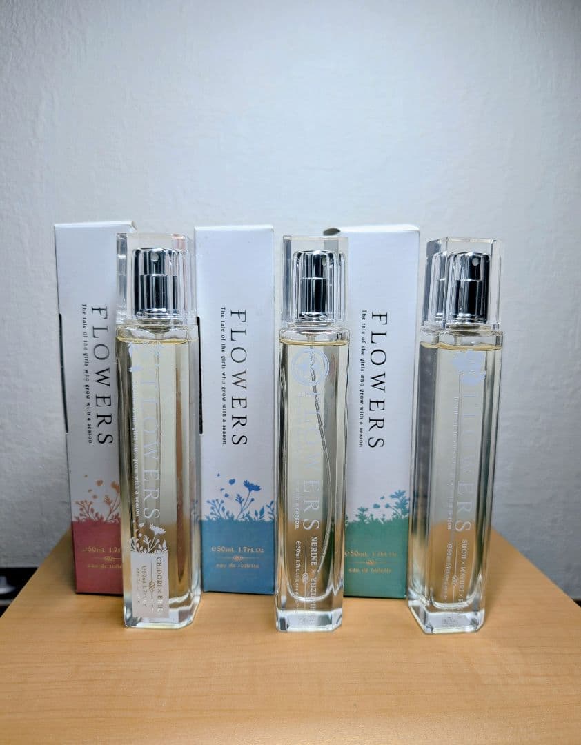 【FLOWERS】オードトワレ 3本セット【Innocent Grey】