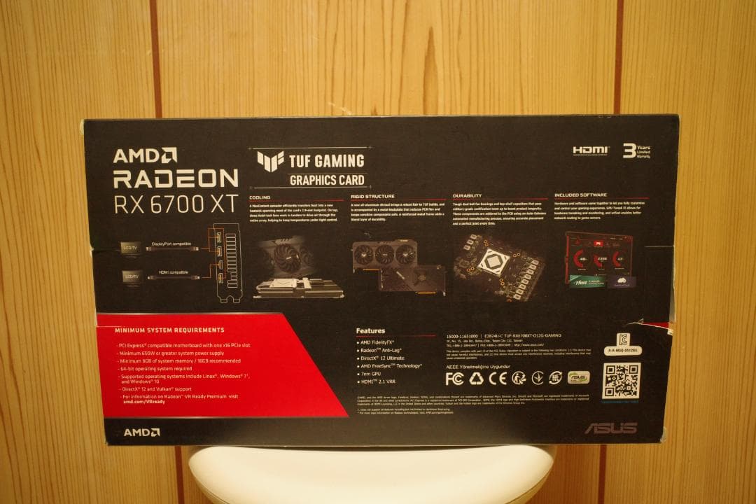 グラフィックボード・グラボ・ビデオカード ASUS TUF-RX6700XT-O12G-GAMING 12GB