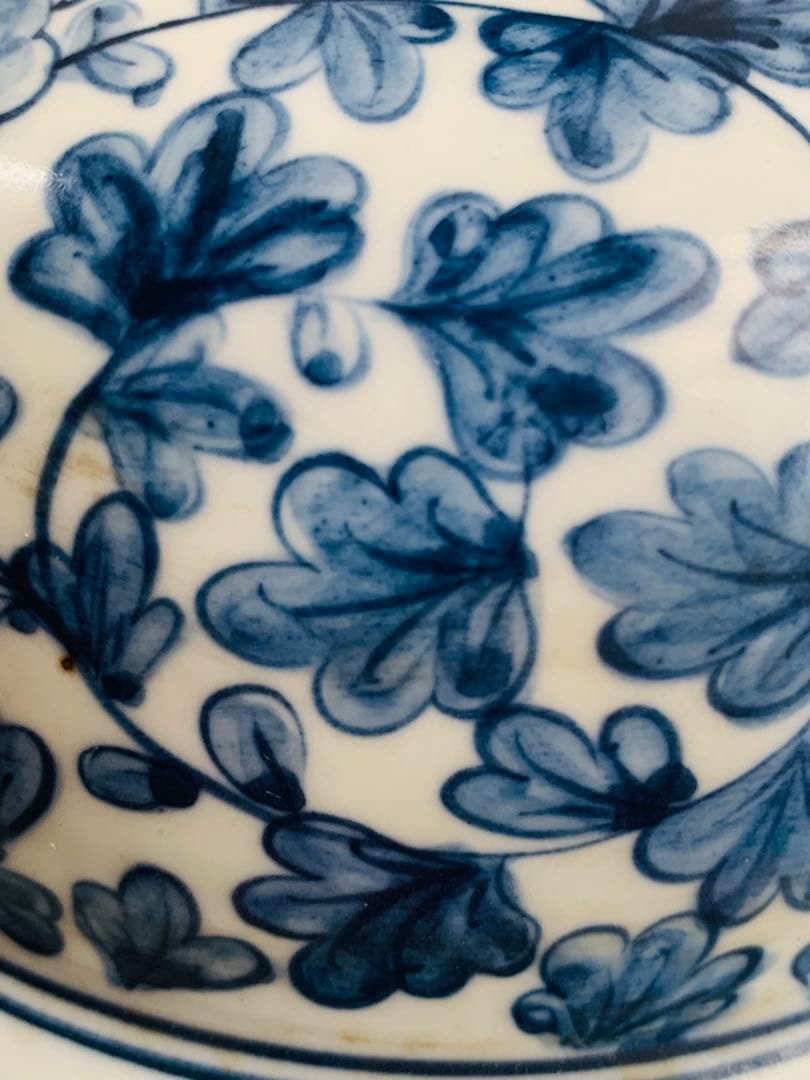 中国清時代染付大壺（銘があり)