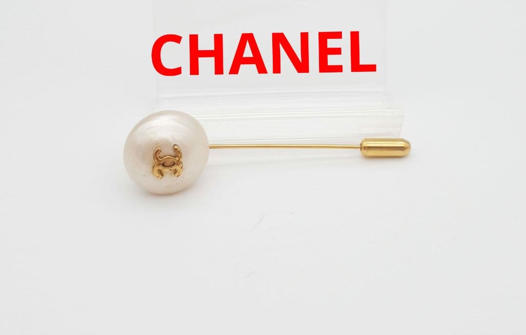 Z08-14　シャネル　パールピンブローチ　フェイクパール