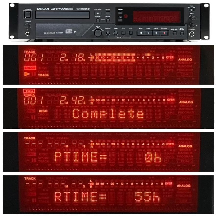 美品・CD再生履歴0時間 TASCAM CDレコーダー CD-RW900MK2