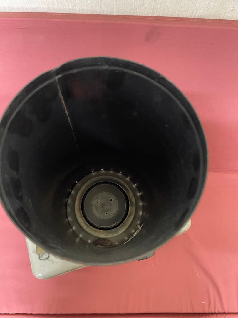 未動確品 昭和レトロ 金属製ストーブ 圧力計付き ブラック グレー