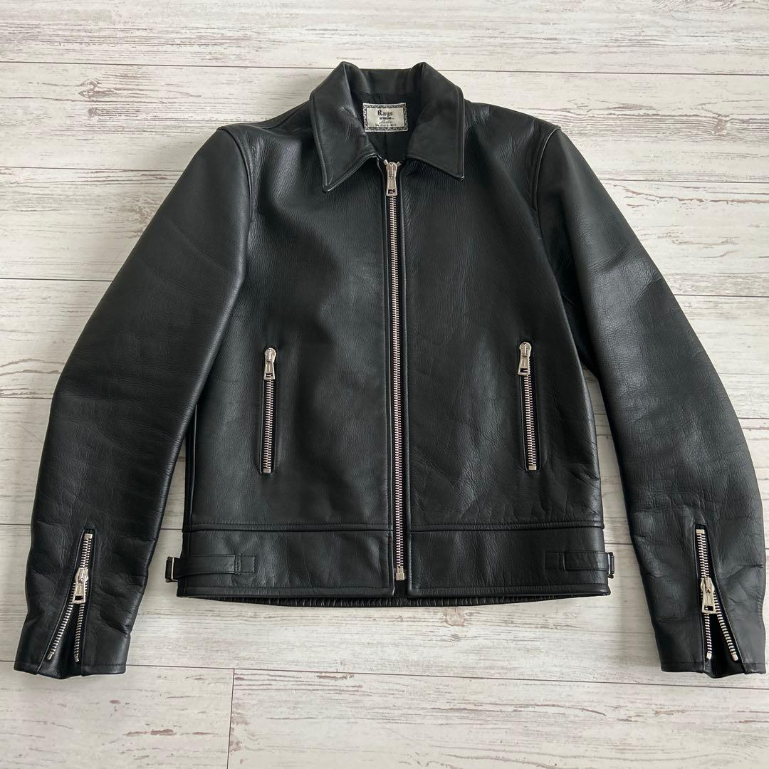 ラグス マクレガー ブラック レザー シングルライダースジャケット