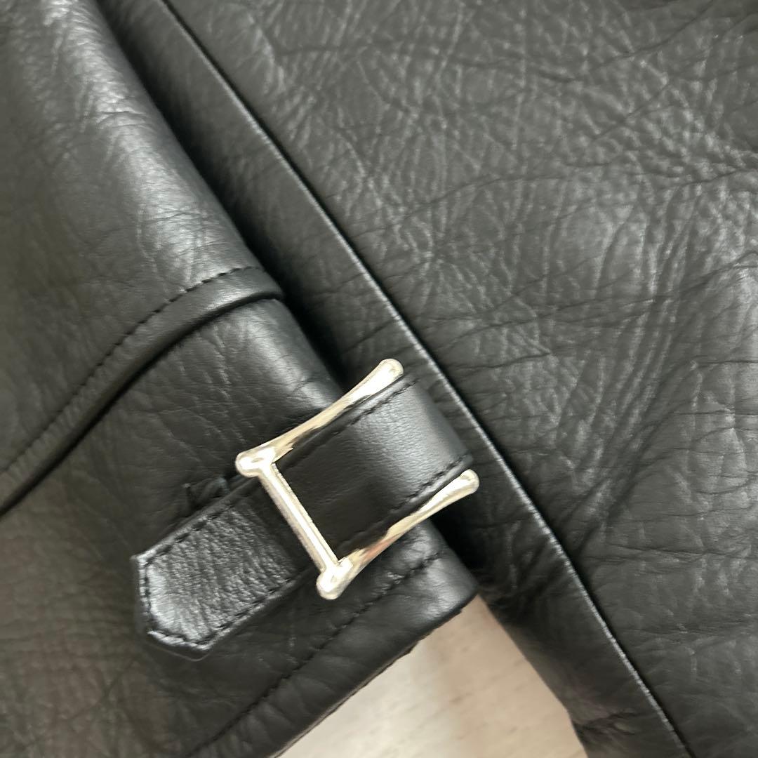 ラグス マクレガー ブラック レザー シングルライダースジャケット