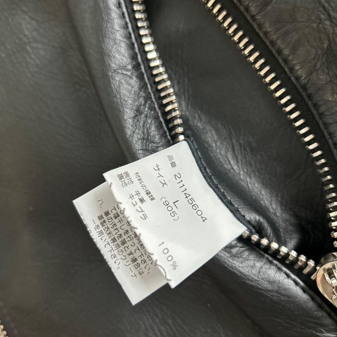 ラグス マクレガー ブラック レザー シングルライダースジャケット