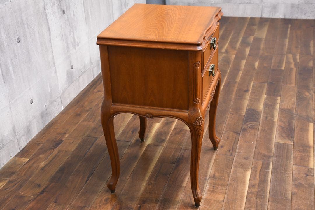 EDK101 フランスミラー 猫脚 レリーフ コンソールチェスト ランプテーブル