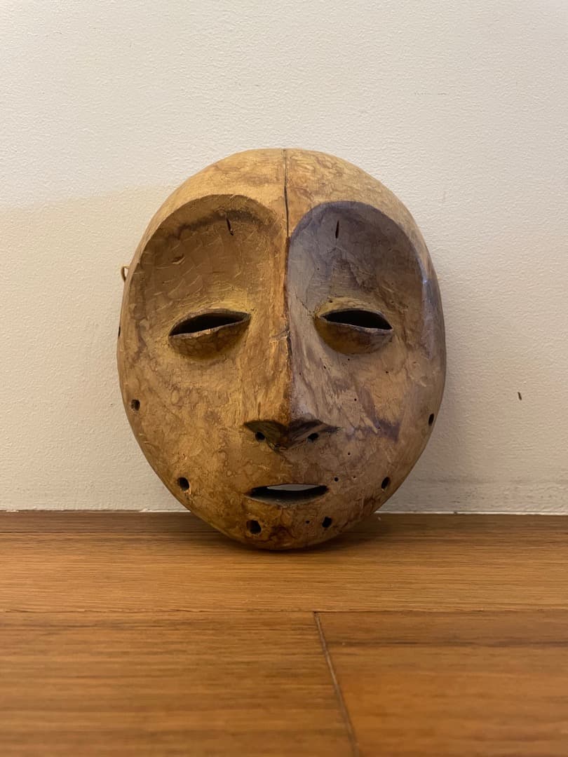 アフリカ 木彫 マスク 仮面 プリミティブアート アンティーク民藝 骨董 古美術