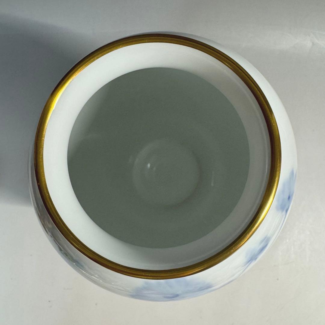 大倉陶園　ブルーコスモス　花入　花瓶　美品　廃盤品