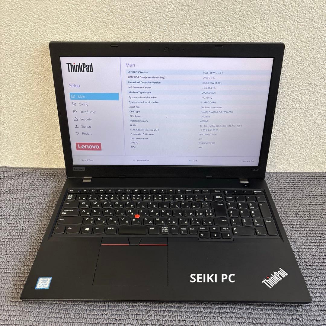 lenovo thinkpad L590 i5-8265Uメモリ4GB