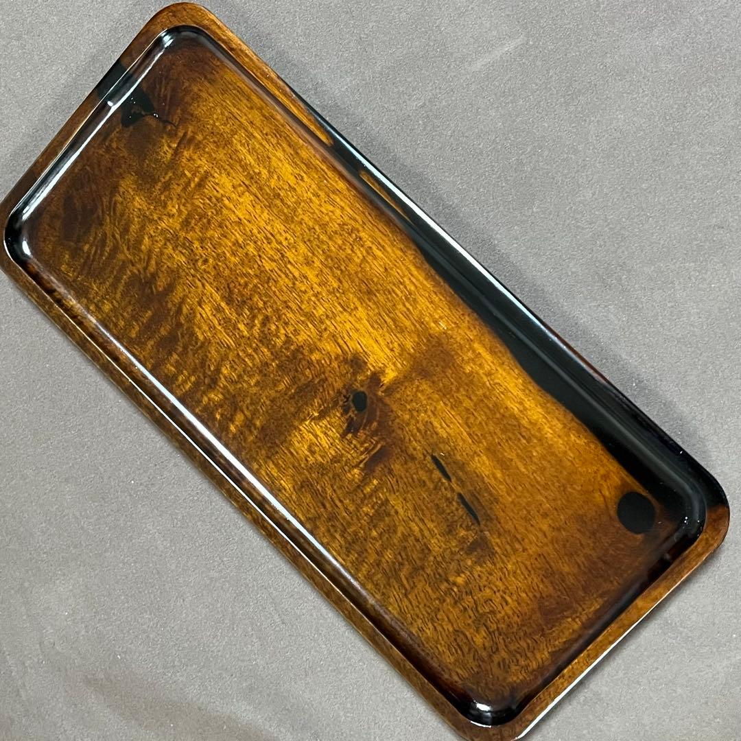 黒柿拭漆盆(くろがきふきうるしぼん) 286mm×130mm×18mm№9205