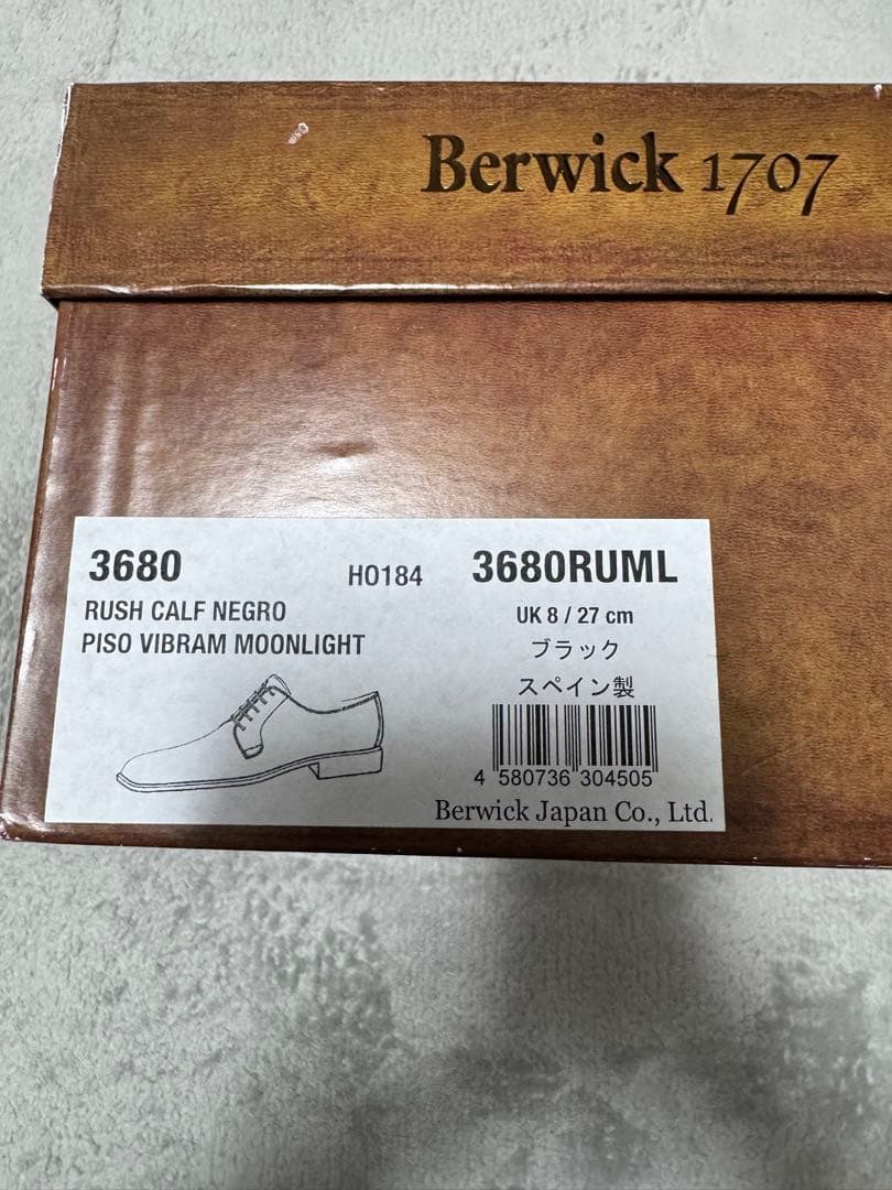 Berwick 3680RUMLBK ブラック 27.0cm